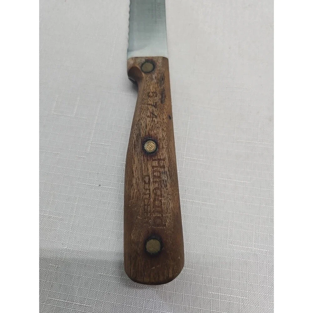 Harvard Cutlery #574 Hand Sharpened Knife Stain Free Steel USA Wood Handles